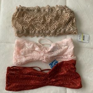 Free people strappy back bandeau, lace bandeau